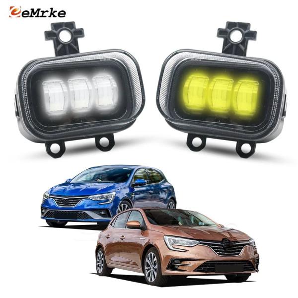 並行輸入品 ルノー メガーヌ R.S.用 ライン/メガーヌ4 2021 2022 40W LEDフォグランプ フロントヘッドランプ レンズ付き 12V DRL