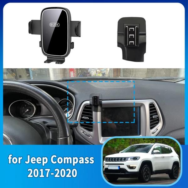 並行輸入品 携帯電話ホルダーアクセサリージープコンパス 2017 ? 2020 GPS ブラケットナビゲーションスタンド自動