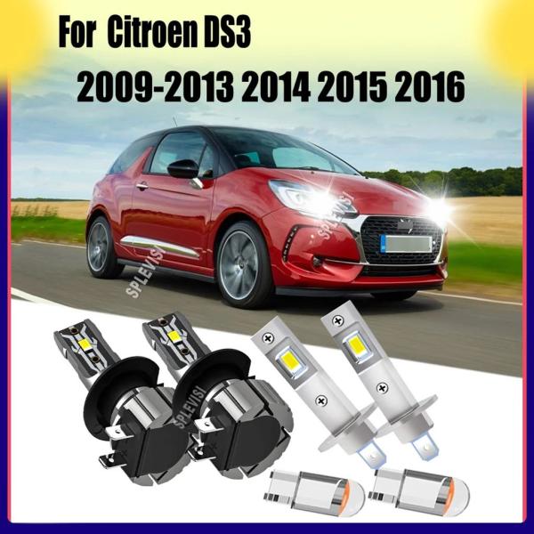 並行輸入品 H1 H7 LEDヘッドライトバルブ ハイ/ロービーム 9-16V 耐腐食防塵 シトロエン DS3 2009 2010 2011 2012 2013