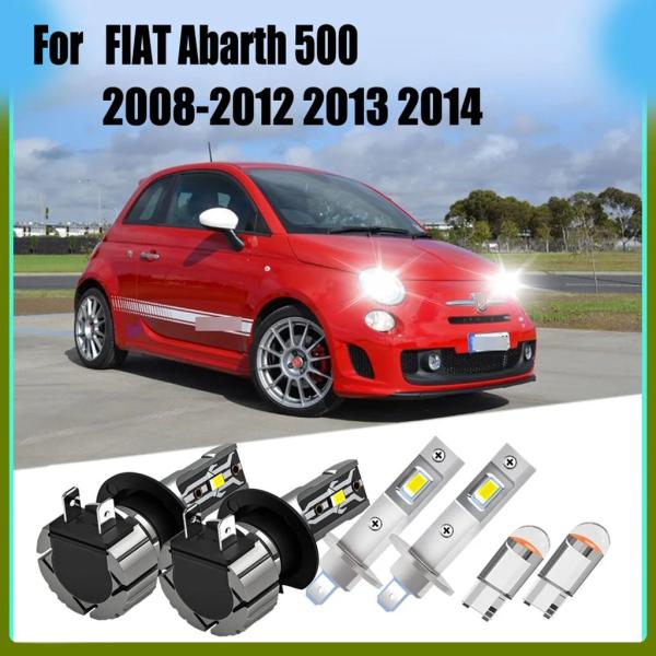 並行輸入品 H1 H7 LEDヘッドライト ハイロービーム 優れた自己冷却技術搭載 FIAT アバルト 500 2008 2009 2010 2011 2012