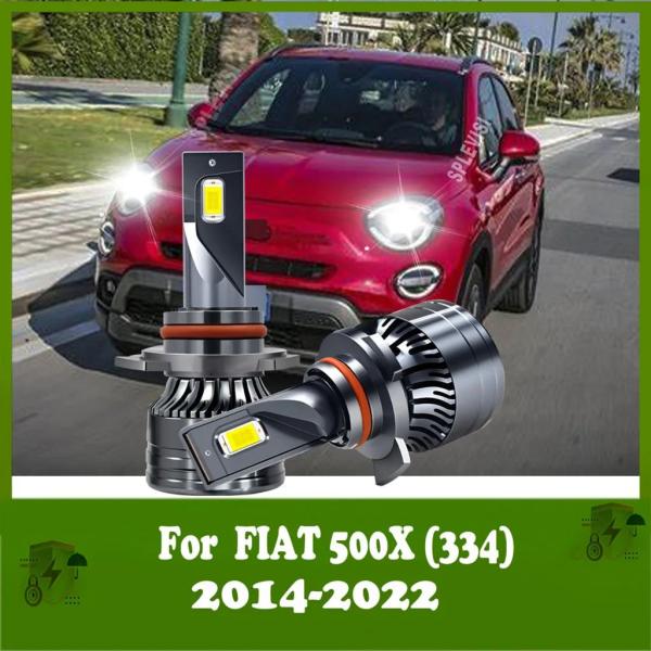 並行輸入品 ライト LED ランプ自動ヘッドライト電球 12V 6000K フィアット 500X 334 2014 2015 2016 2017 2018 20