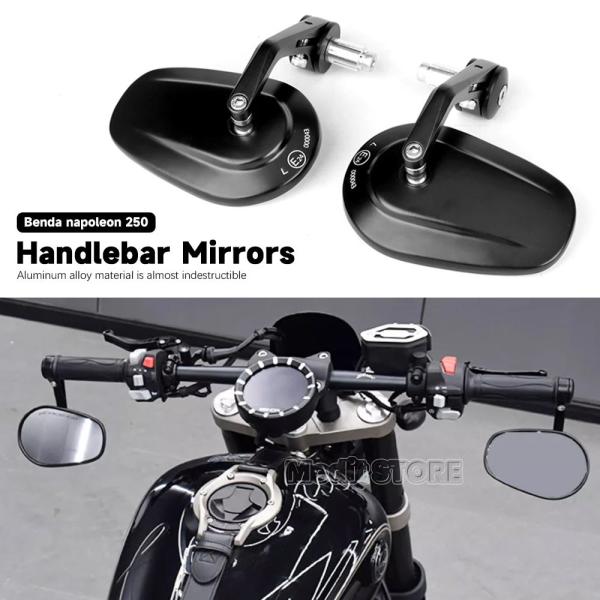 並行輸入品 ベンダナポレオンボブ 500 450 ナポレオンボブ 250 バイクバーエンドハンドルバーミラーアルミ 7/8 インチ 22