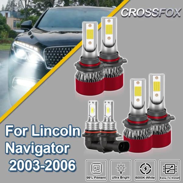 並行輸入品 CROSSFOX リンカーンナビゲーター 2003 2004 2005 2006用 Canbus ターボ ハイ/ロービーム 車用LEDヘッドライトバ