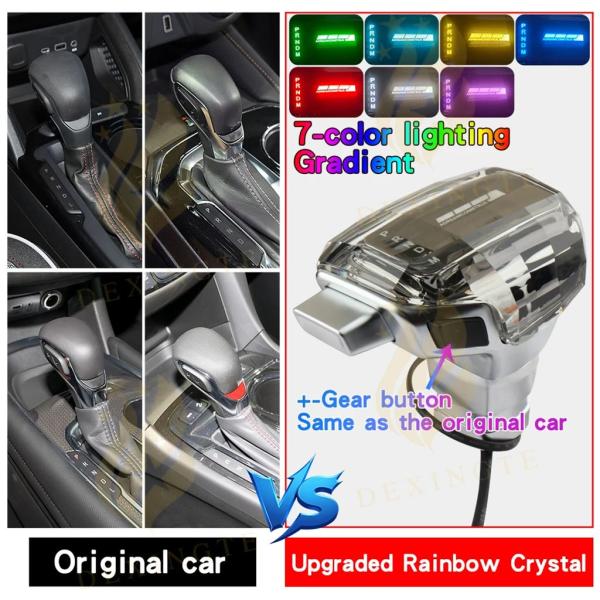 並行輸入品 シボレー マリブXL エクイノックス トラックス トレイルブレイザー用 LEDクリスタル ギアシフトノブ 車内ハンドル シ