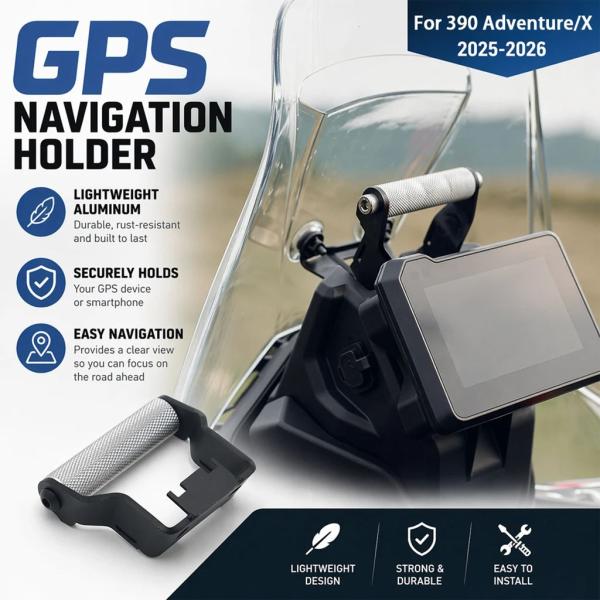 並行輸入品 390ADVENTURE GPS ナビゲーションマウント取り付けブラケット 390 ADVENTURE/X 2025-2026 GPS ホルダースマートフォ