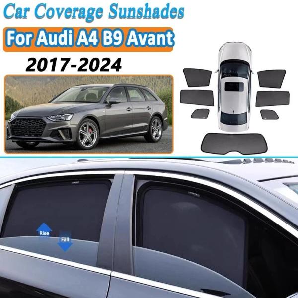 並行輸入品 アウディ A4 B9 アバント 2017-2024 車用メッシュシェード 自動車アクセサリー ウィンドウサンシェード 日よけ プラ