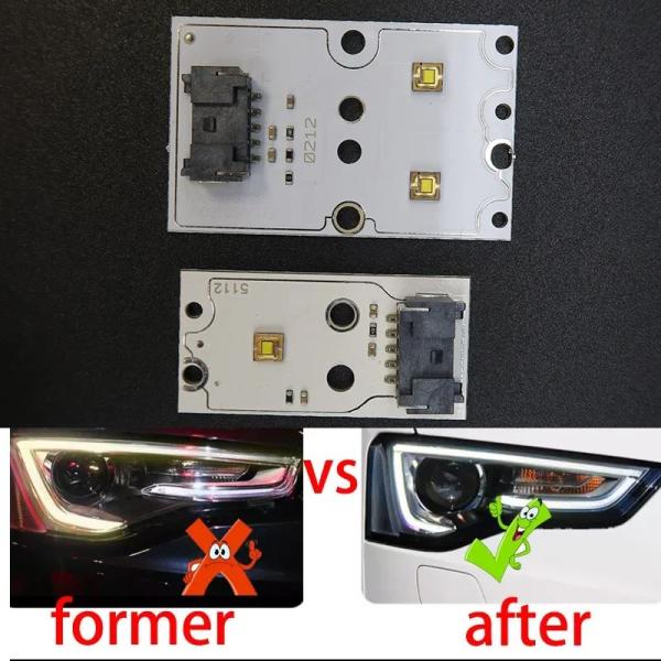 並行輸入品 ホワイトライトアウディ A5 S5 2012-2015 ヘッドライト DRL チップバラストチップ LED