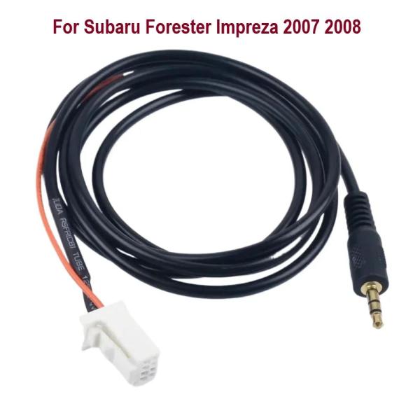並行輸入品 スバルフォレスターインプレッサ 2007 2008 3.5 mmジャックカーラジオ Mp3 オーディオ Aux ケーブル 8Pin