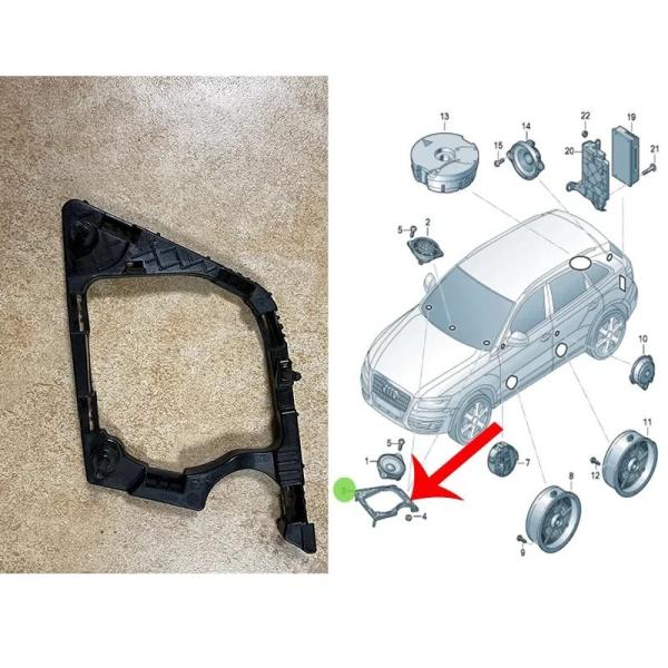 並行輸入品 アウディ Q5  2009 - 12 2013 2014 2015-2018 用左右センターコンソールパネルホーンスピーカーカバーブラケット