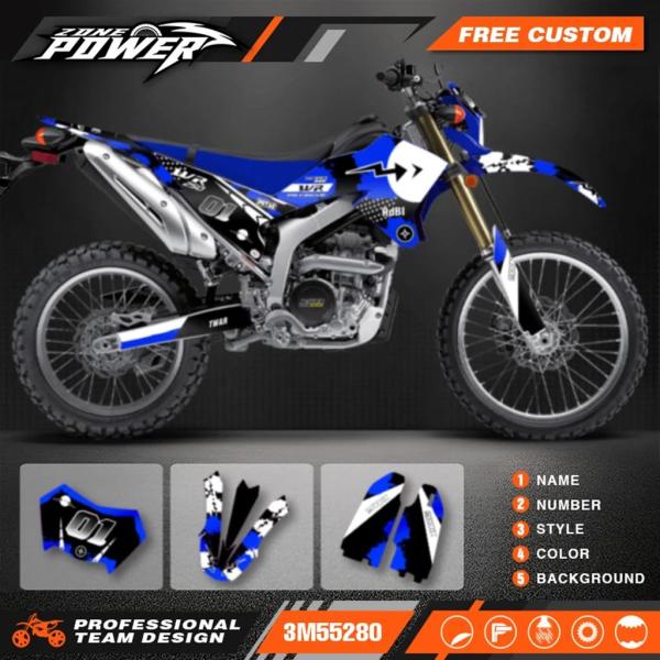 【並行輸入品】Powerzone バイク グラフィック デカール ステッカー キット ヤマハ WR250R WR250 2008-2020 11用