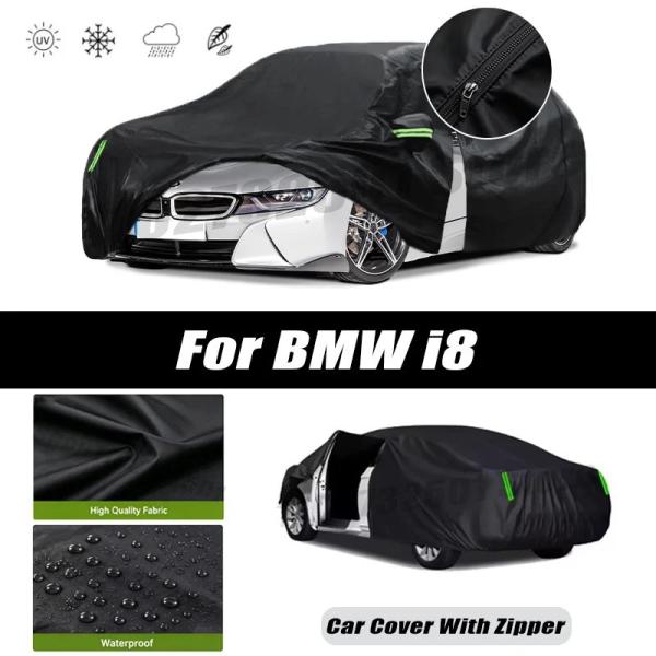 並行輸入品 BMW i8用カーカバー屋外防水日差し雨雪からのUVカットジッパーデザインカーカバーアクセサリー