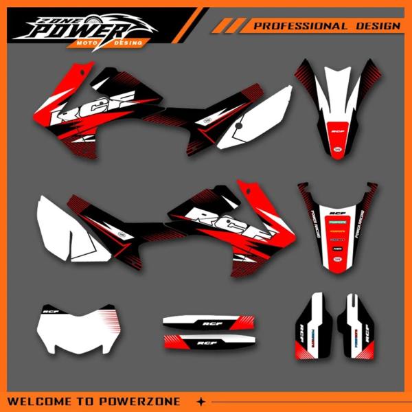 並行輸入品】POWERZONE モトクロスチームグラフィック背景ステッカー
