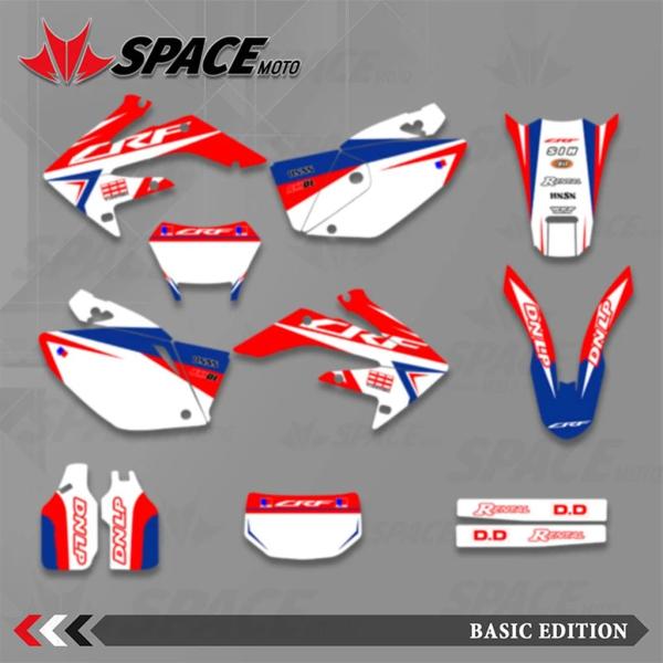 【並行輸入品】スペースバイクグラフィック背景デカールステッカーキットホンダ CRF250X 2004 2005 2006 2007 2008-2019 CRF 250 X CRF 250X