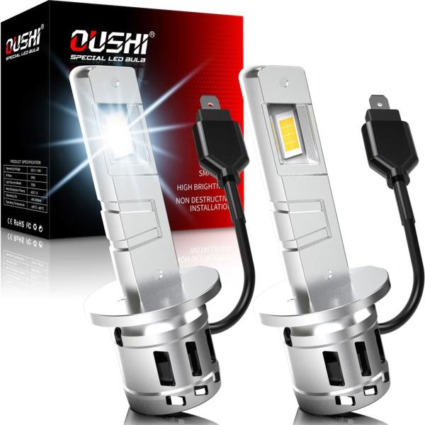 並行輸入品 OUSHI 2個 H1 車用  LED ヘッドライトバルブ スーパー LED 6000K ホワイト H1ランプ  DC 12V ジャガー F-Pac