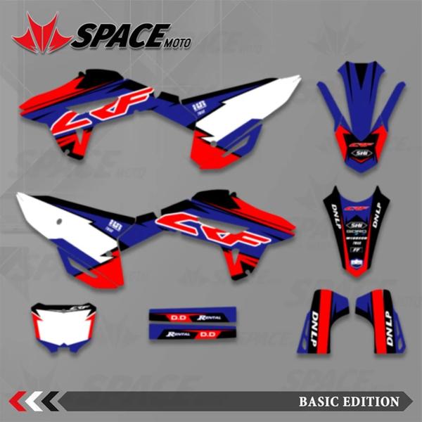 【並行輸入品】スペースカスタムチームグラフィック背景デカールカスタムステッカーホンダ 2022 2023 2024 CRF250 2021 2022 2023 CRF450