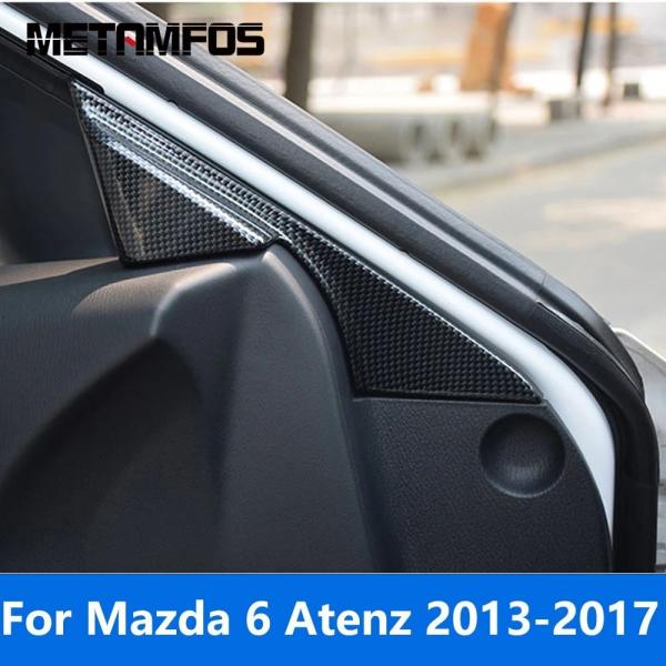 並行輸入品 マツダ6 アテンザ M6 2013-2016 2017用フロントウィンドウインテリアAピラー三角カバー カーボンオーディオスピーカートリムアクセサリ