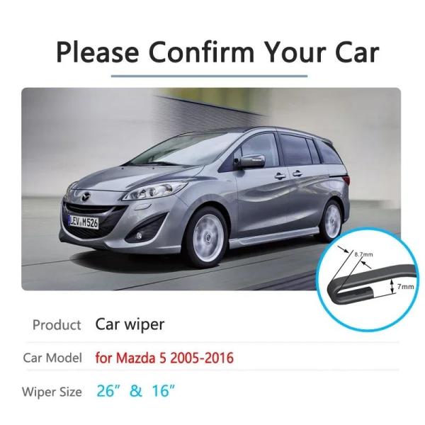 並行輸入品 マツダ5 プレマシー 2005〜2016 Mk2 MK3 MPV フロントガラスワイパー カーアクセサリー  2011 - 14 車用ワイパーブレー
