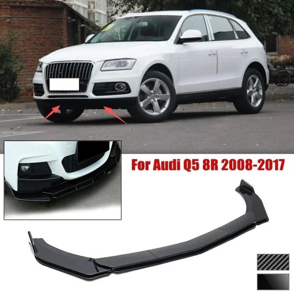 並行輸入品 アウディ Q5 8R 2008-2017 用フロントバンパースポイラー フロントバンパーディフレクター 傷防止装置アクセサリー 5個セット
