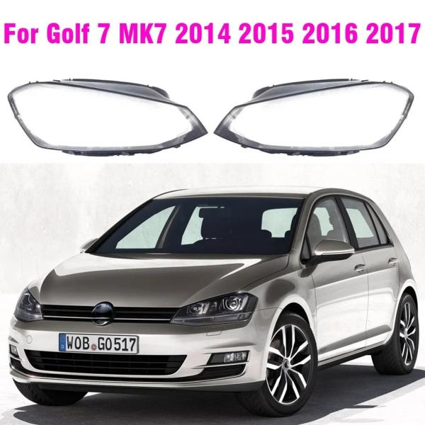 【並行輸入品】ヘッドライト交換レンズカバー ゴルフ7 MK7 2014 2015 2016 2017用ヘッドライトカバー