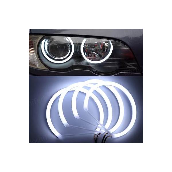 【並行輸入品】 BMW 3シリーズ用白色LEDヘッドライトキット エンジェルアイ デーモンアイ e46 セダン ツーリング ワゴン クーペ コンパクト 1998