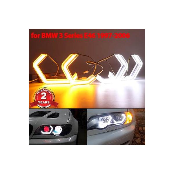 並行輸入品】 BMW用LEDリングヘッドライト m4スタイル エンジェルアイ