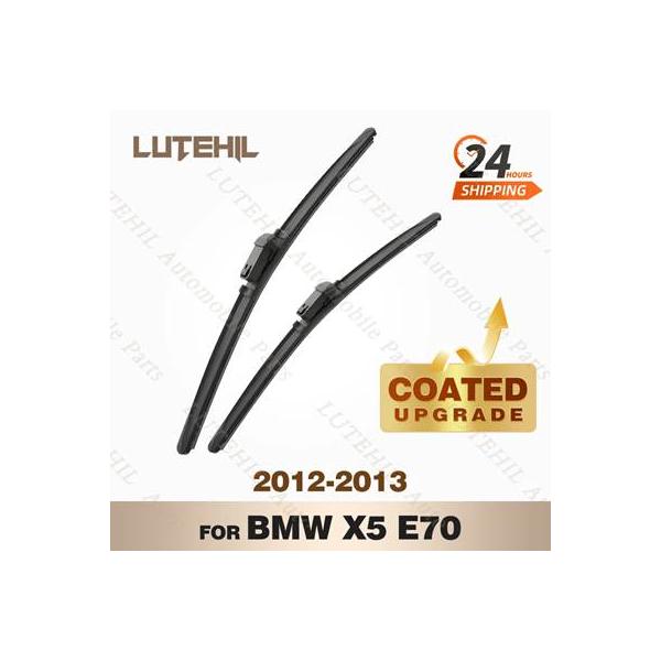 【並行輸入品】 Lutehil-シリコンフロントワイパーセット bmw x5 e70 2012-2013 24 インチ19インチ 用コーティングフロントガラスウ