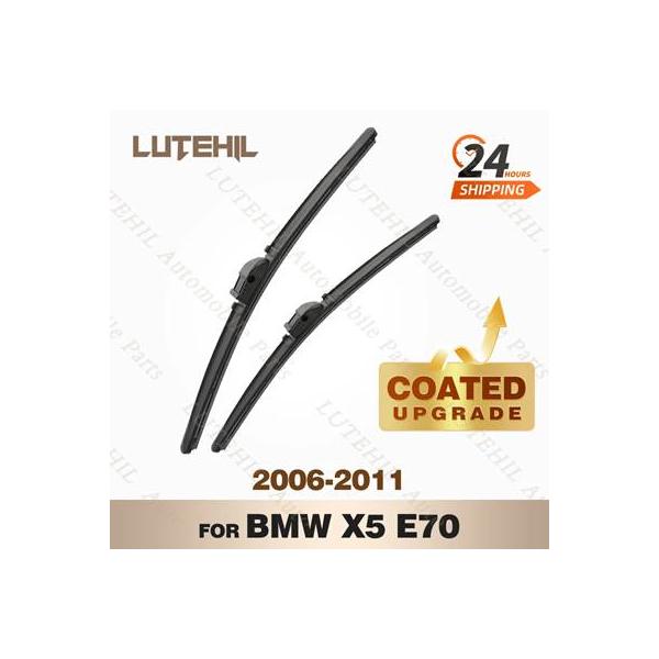 【並行輸入品】 Lutehil-シリコンフロントワイパーセット bmw x5 e70 2006-2011 2007 2008 2009 2010 24 インチ 