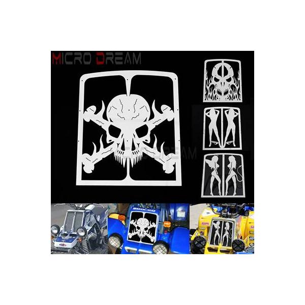 【並行輸入品】 Skull Skeleton Lady Angel Devil Racing Radiator Grill ATV Quad Off Road 1987-2012 For Yamaha Banshee 350 Grille Guard Cover