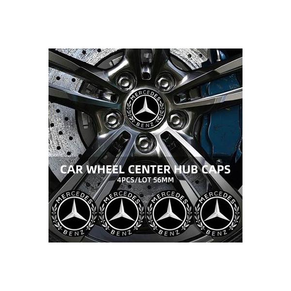 【並行輸入品】 ホイールセンターハブキャップ カバー メルセデスベンツc180 c200 c260 c300 w108 w124 w126 w140 w168 w169 w176 56mm 65mm 4個