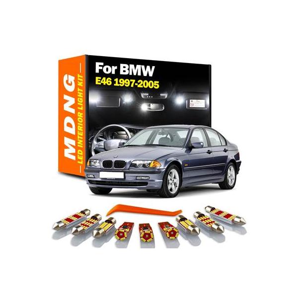 【並行輸入品】 1997-2005 18ピース車内ドーム型ランプ LEDカード キャンバスアクセサリー BMW 3シリーズ e46 セダン ツーリング クーペ