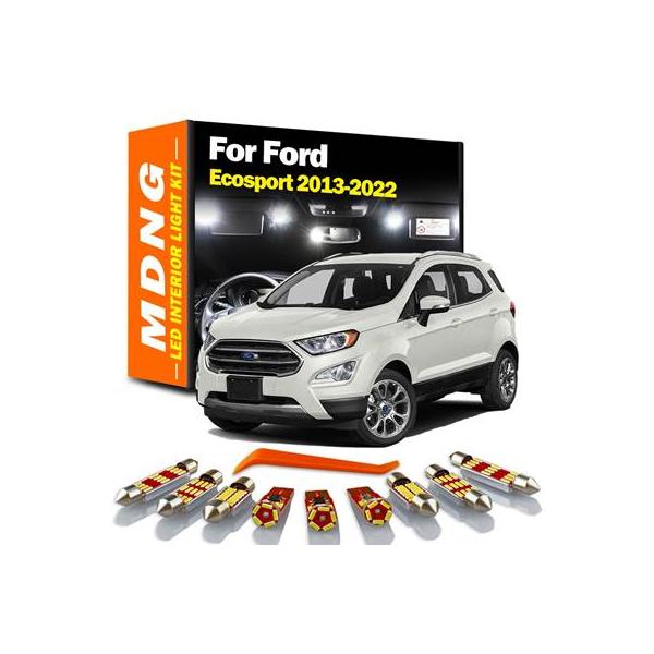 【並行輸入品】 フォードエコスポーツ用LED電球キット2013- 2016 2017 2018 2019 2020 車内トランクライト用ミラーランプ 13個