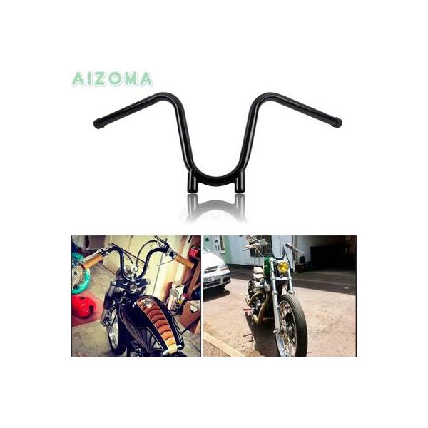 バイク用カスタムハンドルバー　ハーレー等 楽天市場】【スピード出荷】バイク ハンドル ブラック くねり Z