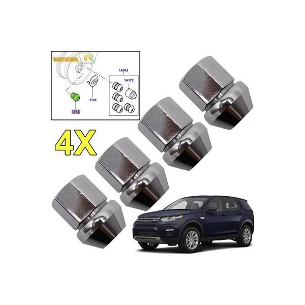 【並行輸入品】 ホイール用合金ボルトピース/セット4つタイヤネジ 2つレンジローバーデバイス用ボルトナット ロックディスカバリースポーツ2015-2022 lr