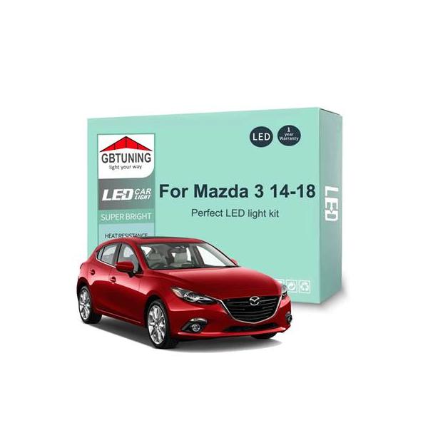 【並行輸入品】 Canbus LED車内電球キット ドーム型ライセンスプレートランプ mazda 3セダン2014 2015 2016 2017 2018 8個