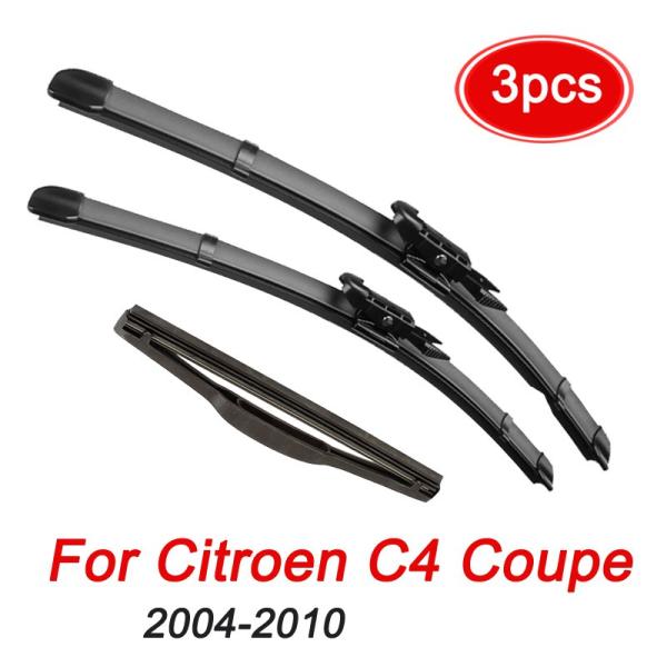 シトロエン ワイパー フロントガラス フロントリアワイパー 刃セット C4 クーペ 3ドア 2004-2010 1st世代 28 "24" 