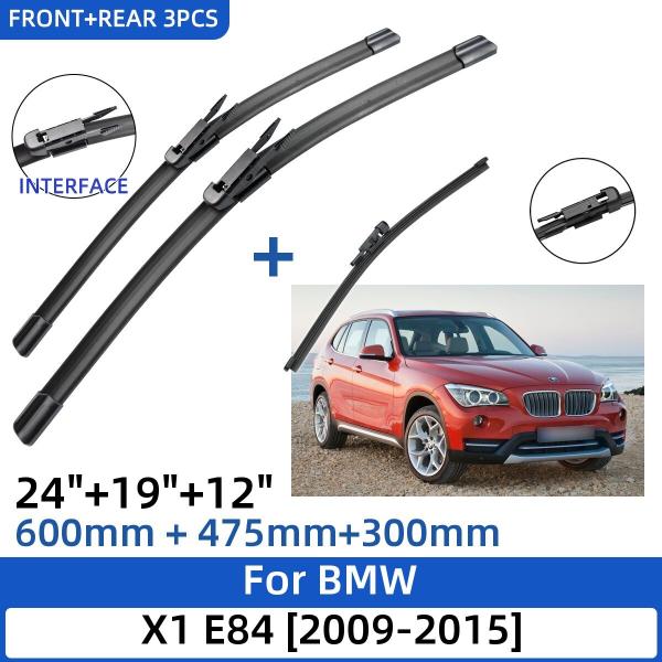bmw ワイパーブレード フロント リア 3個 x1 e84 2009-2015 24 "19" 12 " フロントガラス ウィン
