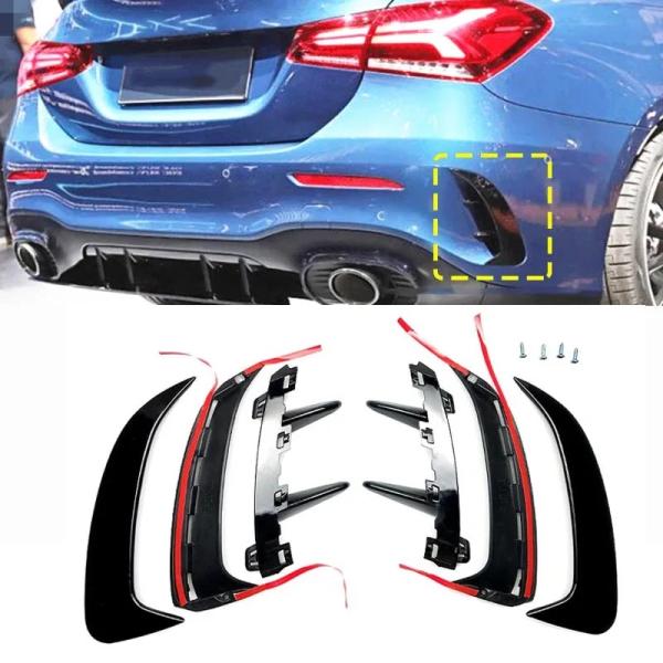 オートパーツエージェンシー リアバンパースプリッター メルセデス・ベンツ Aクラス W177 A35,A45 AMGライン ハッチバック専用  2019年10月〜 ブラック ABS製 : オートパーツエージェンシー 5号店 - 通販 - Yahoo!ショッピング 車のリアバンパーターボマフラー排気ヒントヒント 4 出口互換性ベンツ W177 A35 AMG 2020 部品テールパイプトリムフレ
