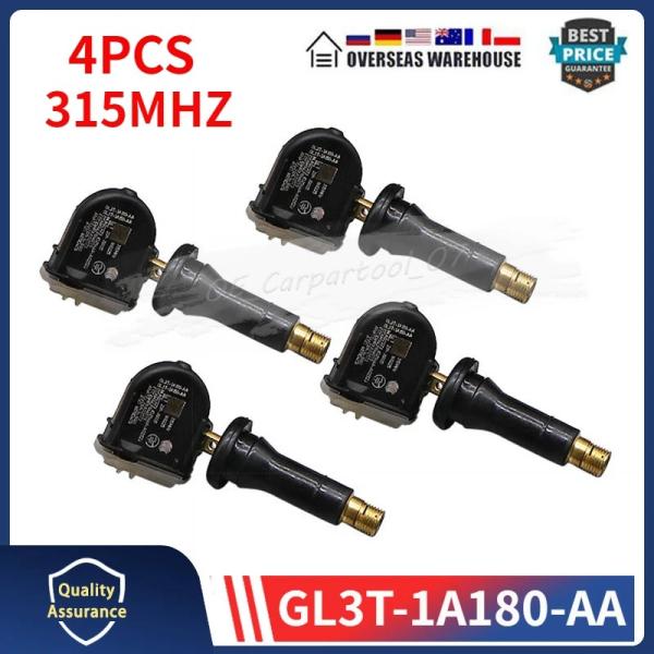フォード マスタング ユニセックス高圧センサー GL3T-1A180-AA MHz F2GZ-1A189-Aインチ 4個 F2gt1a150ab 315