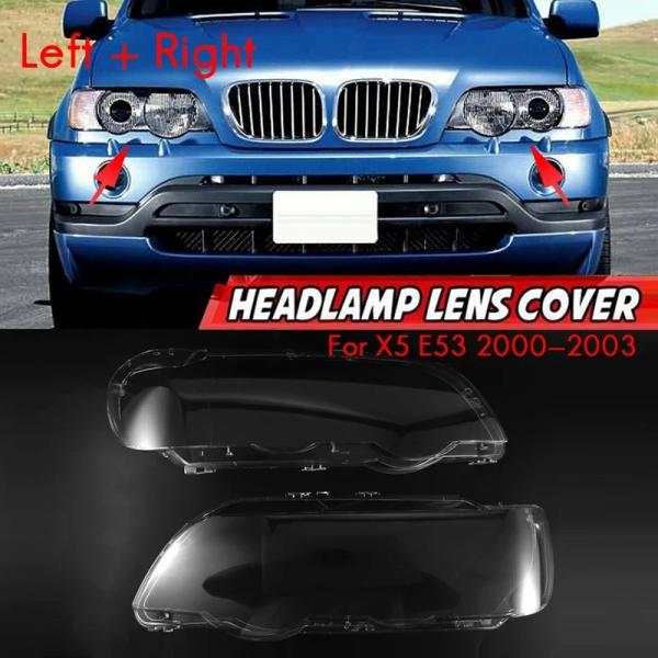 【並行輸入品】 BMW ヘッドライト ガラスシェル ライト ランプ x5 e53 2000-2003 2個 交換 左右