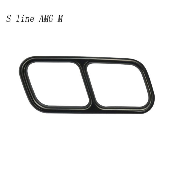 【並行輸入品】 BMW 7シリーズ F01 F02 用 ステンレス 製 エンドレス マフラー カバー テールパイプ トリム ブラック 外装 カスタム 7