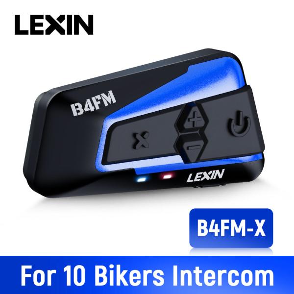 最新 LEXIN LX- B4FM PRO バイク インカム 4riders 4人同時通話 