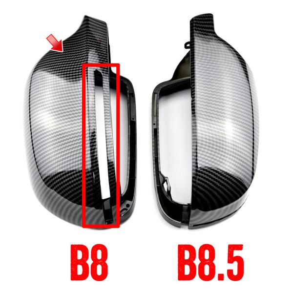 【並行輸入品】 アウディ A4 B8 A6 C6 A5 Q3 A3 8 1080p ミラーカバー カーボンスタイル バックミラー サイドミラーキャップ sライン
