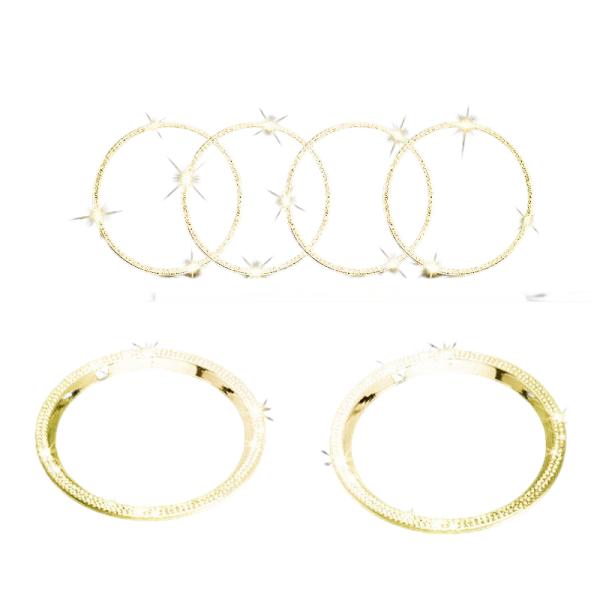 【並行輸入品】 6ピース ダイヤモンド スタイル 空気出口 リング トリム カバー メルセデス ベンツ sクラス w222 2014-2016