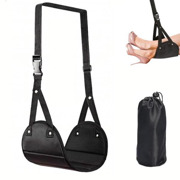 【並行輸入品】吊り下げ式 フットレスト 足置き 足乗せ 足掛け ハンガータイプ ハンモック 旅行 飛行機 デスク下(定形外郵便、送料別商品)