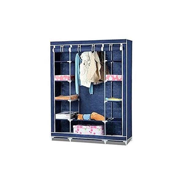 送料込み！BIG クローゼット 目隠し カーテン 付き ネイビー