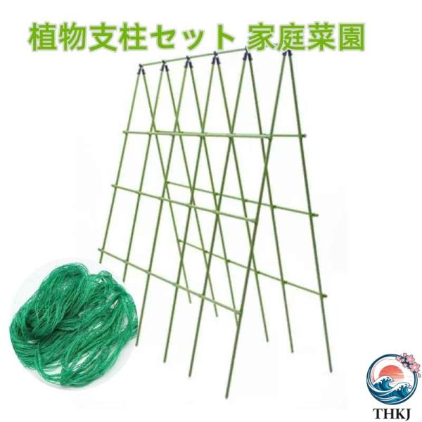 植物支柱 園芸支柱 つる植物棚支柱 組み立てかんたん棚支柱セット つぎ足し 継ぎ足し式 キュウリ 支柱 ゴーヤ きゅうりネット 合掌作り