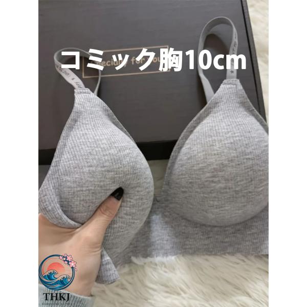 レディース 極厚パッド入り プッシュアップブラ マンガ風 小胸補正
