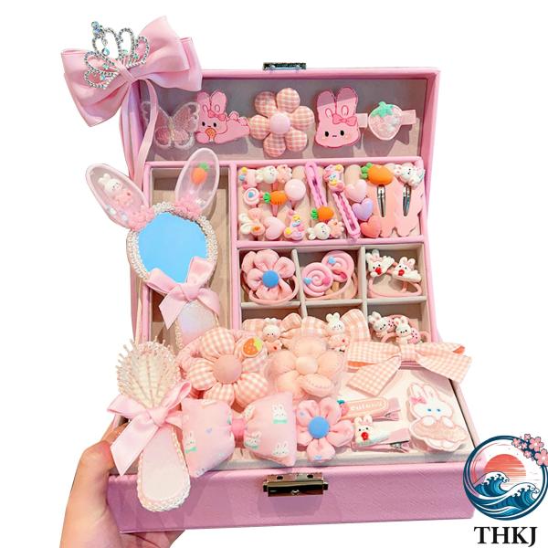 40PCS 4 歳女子プレゼント 5 歳誕生日プレゼント女の子 3 歳誕生日プレゼント ヘアアクセサリーセット ヘアアクセサリー 大容量 小物収納
