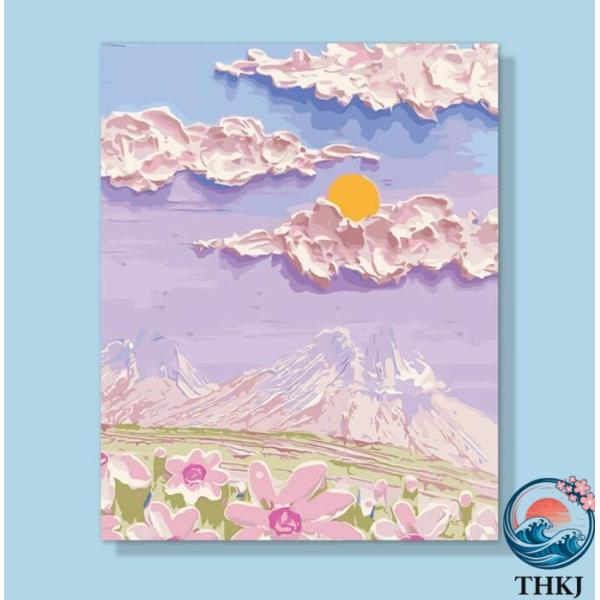 油絵 絵画 母の日 父の日 40 50cm インテリア 油絵 セット 油絵風 壁掛け 美術品 数字 塗り絵 大人の 塗り絵 塗り絵 キット