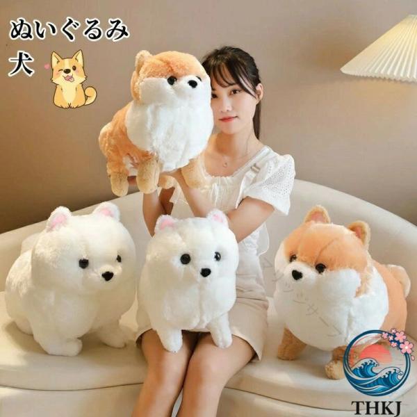 抱き枕 ぬいぐるみ ポメラニアン 犬 の ぬいぐるみ もちもち ふわふわ 柔らか ソフトマイヤー 55cm クッション 癒し系 添い寝枕 インテリア グッズ お誕生日プレ